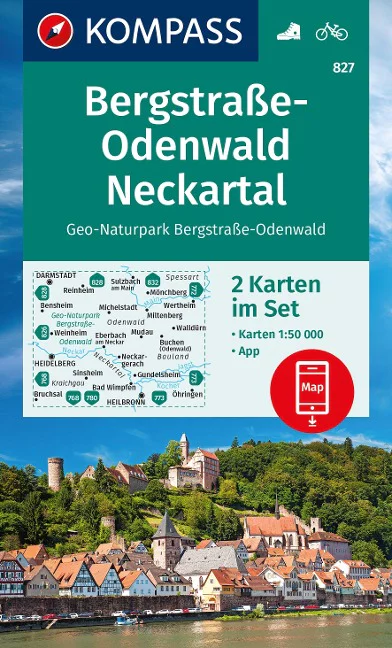 Kompass-Verlag WK Bergstraße-Odenwald,Neckartal