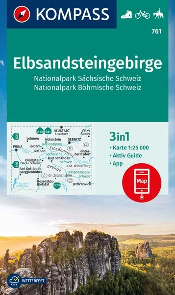 Kompass-Verlag WK Elbsandsteingebirge,NP Sächsische Schweiz