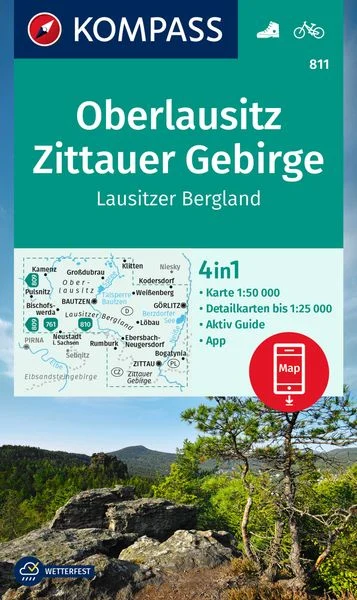 Kompass-Verlag WK Oberlausitz,Zittauer Gebirge,Lausitze