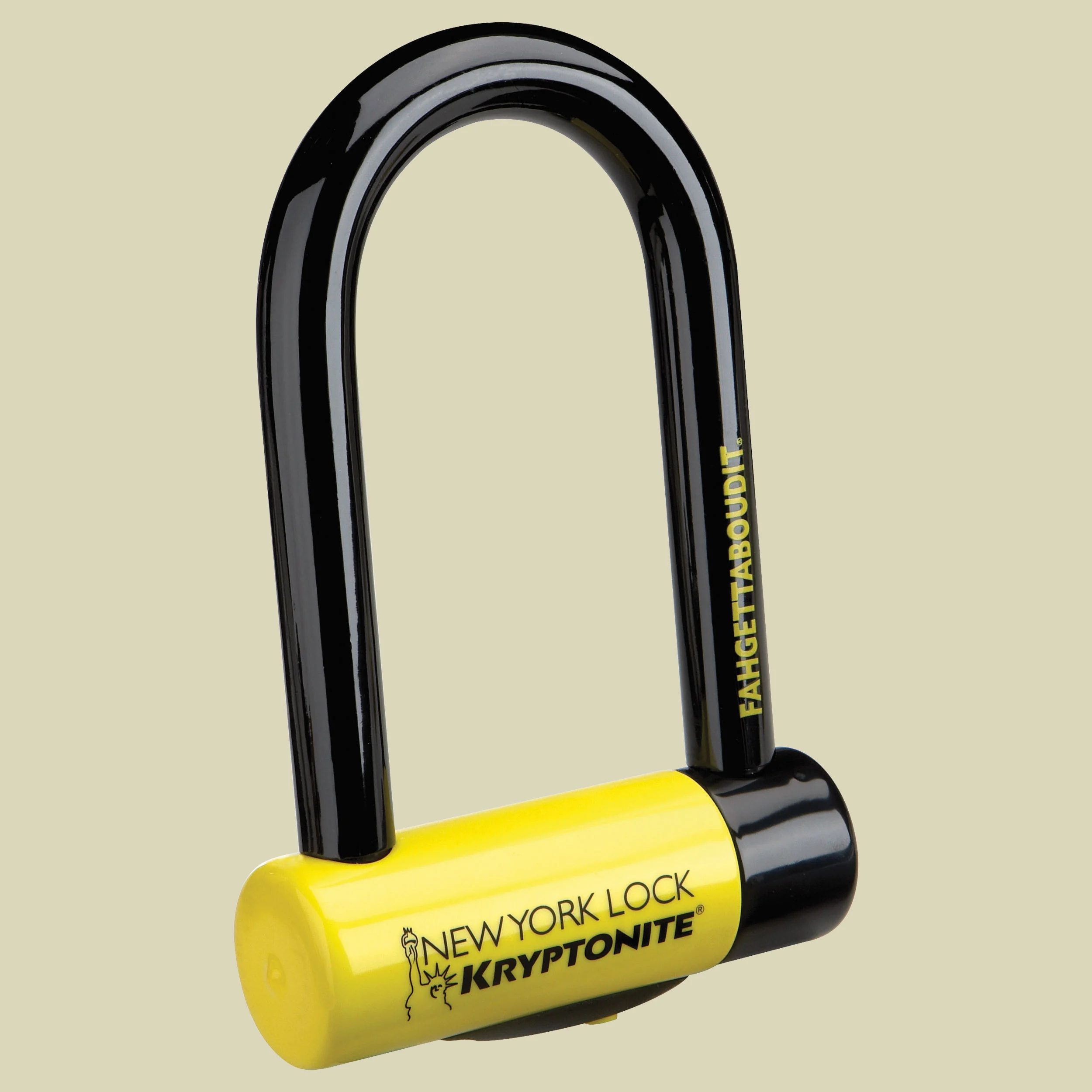 KryptoniteNew York Fahgettaboudit Mini Bügelschloss Farbe schwarz/gelb