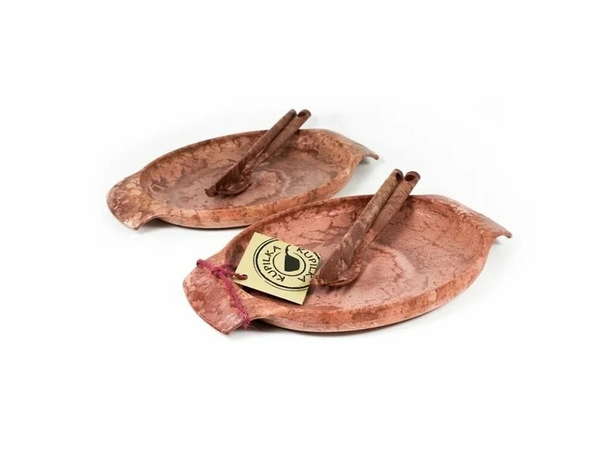 Kupilka Geschirrset 2 Teller, 2 Messer, 2 Gabeln, rot