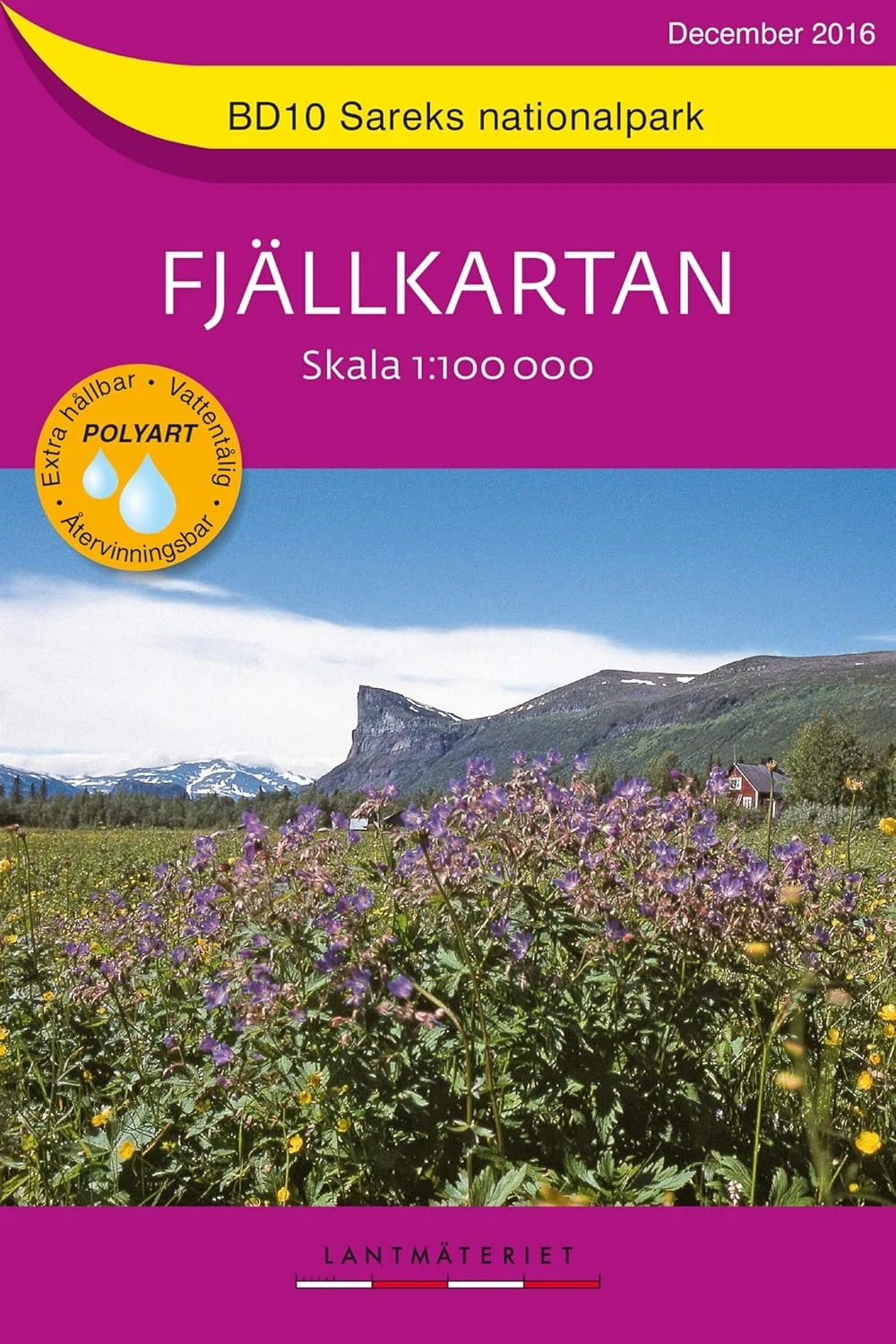 Lantmateriet Fjällkartan BD10, Sareks Nationalpark 1:100.000