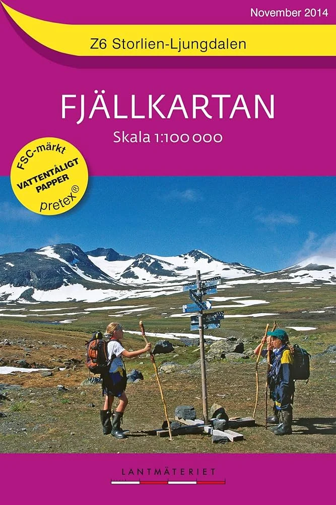 Lantmateriet Fjällkartan Z6 Storlien Ljungdalen 1:100T