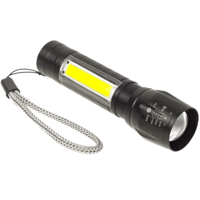 LED-Mini-USB-Taschenlampe, schwarz