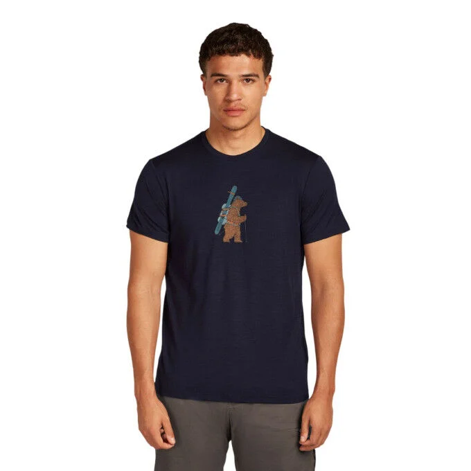 Maglietta da uomo ICEBREAKER Tech Lite 150 Bear Tour - Midnight Navy