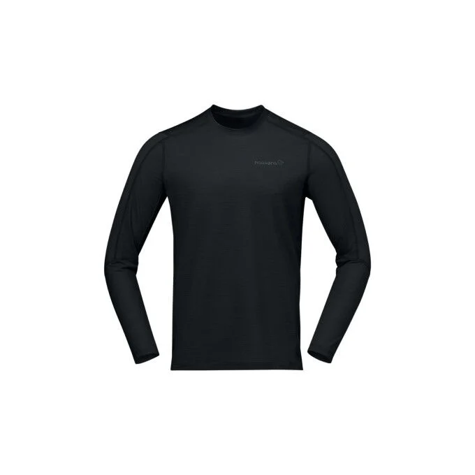 Maglietta da uomo a maniche lunghe Falketind equaliserUll - Caviar Black