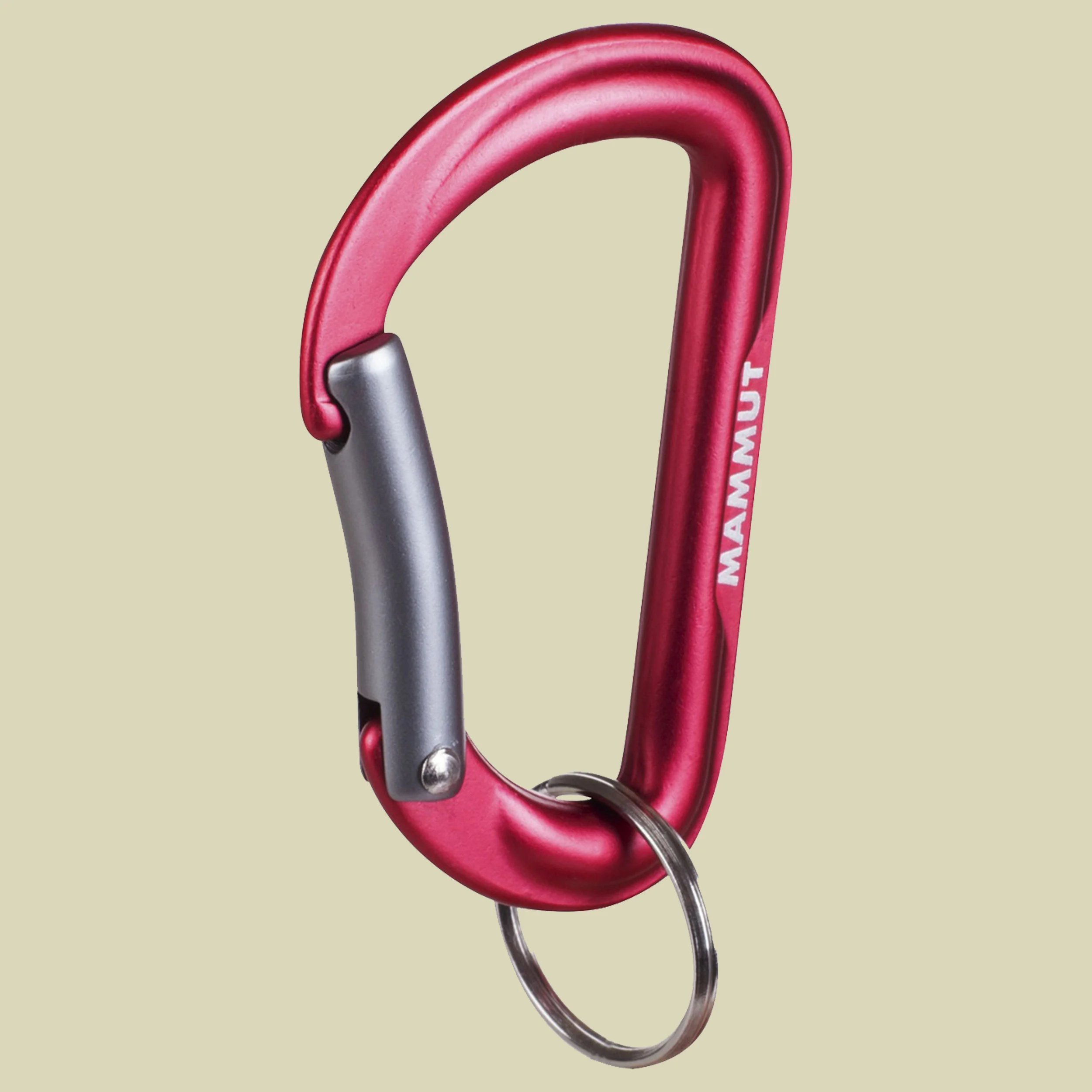 MammutSchlüsselanhänger Mammut Mini Biner Element Farbe red silver