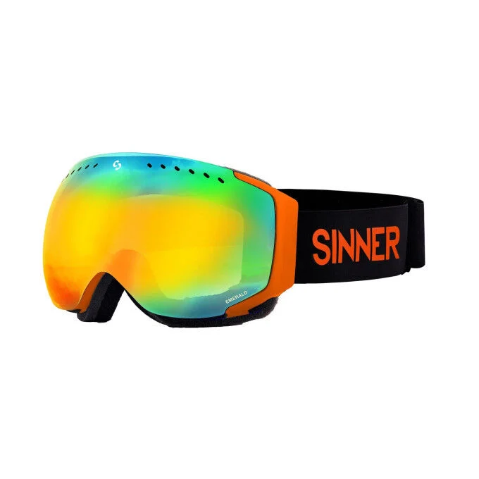Maschera da sci Sinner Emerald - Matte Orange - Double Full - Orange Mirror Vent