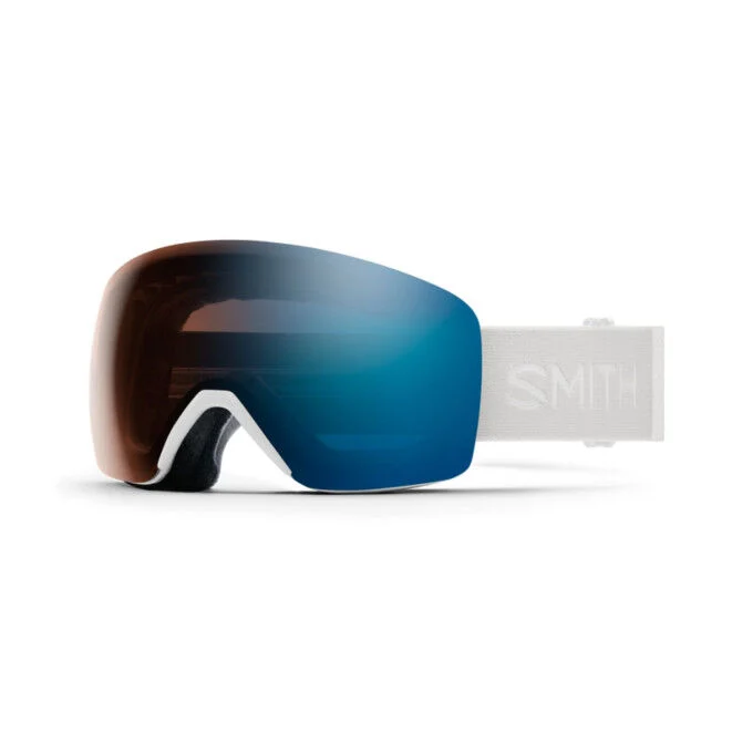 Masque de ski SMITH Skyline - White Vapor /ChromaPop™ Pro Photochromic Blue Mirror