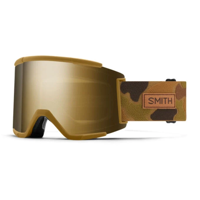 Masque de ski SMITH Squad XL - Coyote Pow Hunter / ChromaPop™ Sun Black Gold Mirror Lens