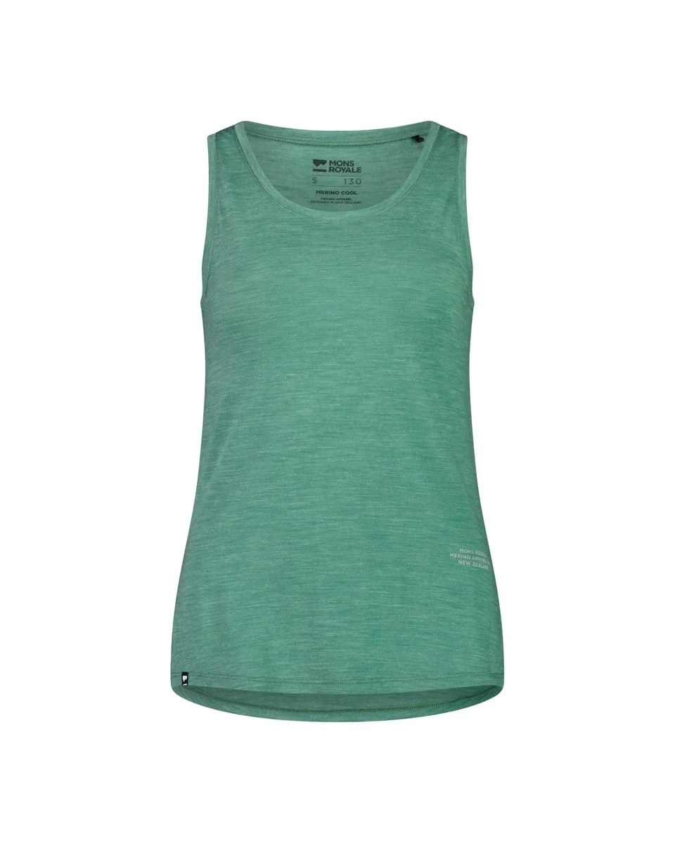Mons Royale Zephyr Merinocool Tank W Smokey Green