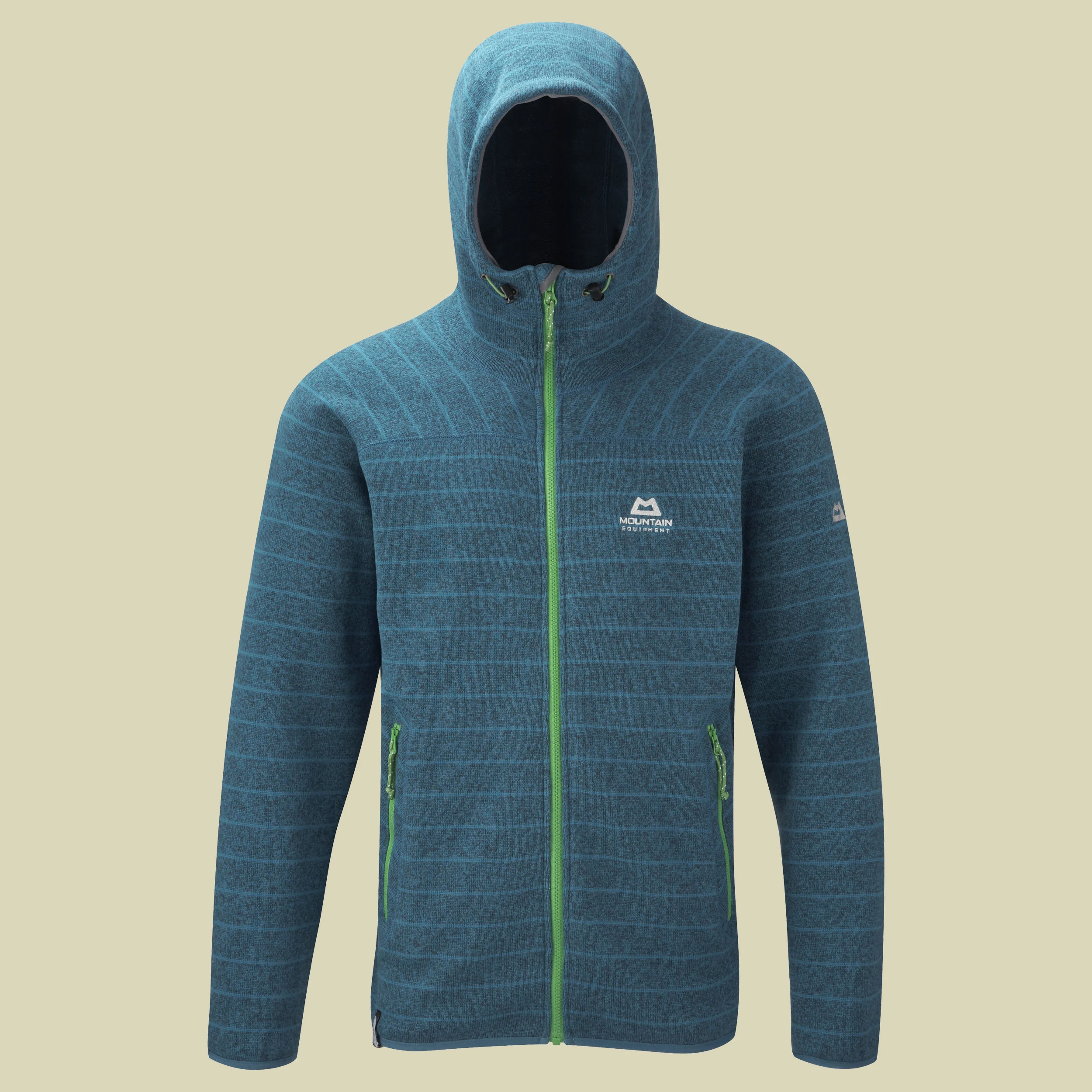 Mountain EquipmentDark Days Hooded Jacket Größe S Farbe nautilus stripe/Lime green zips