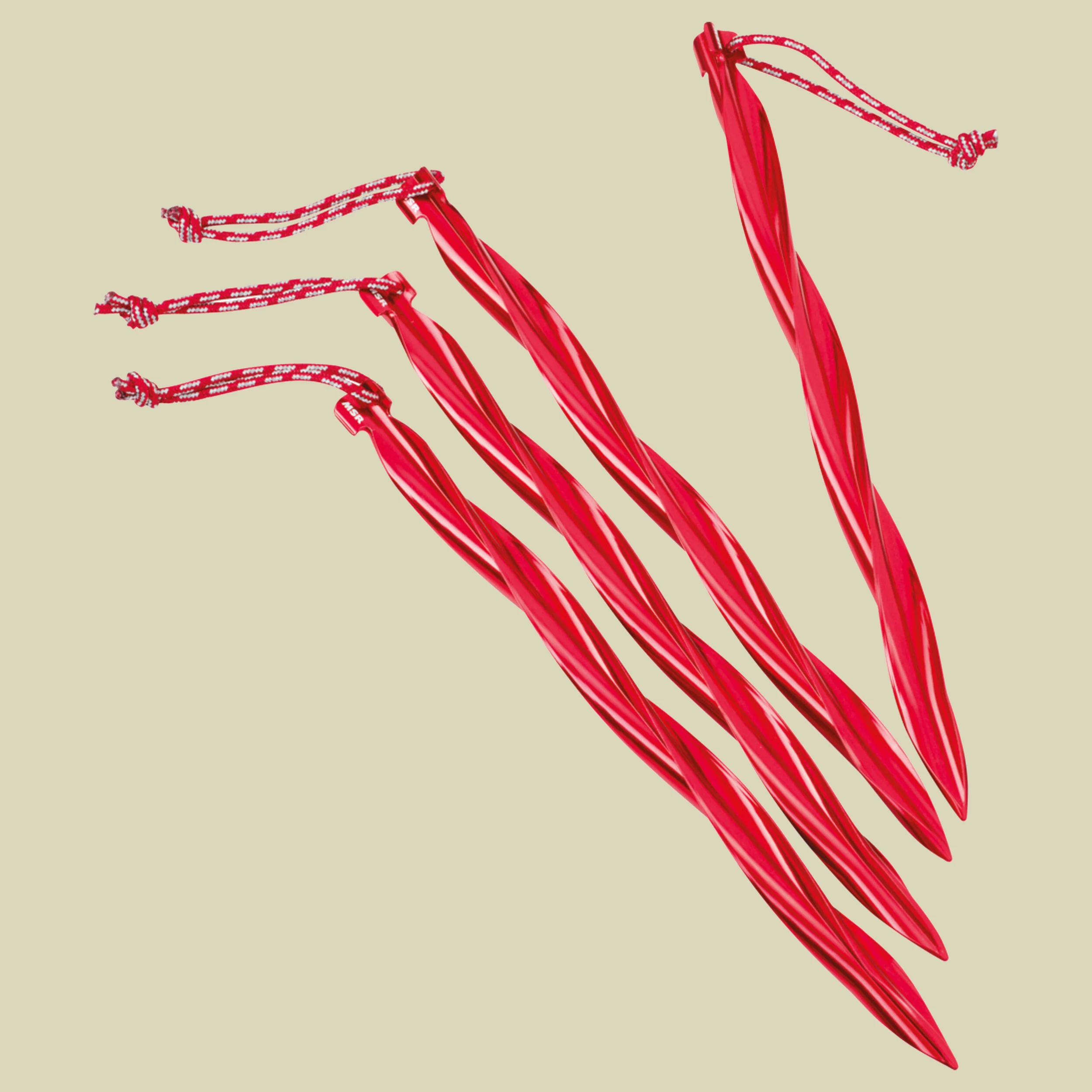 MSRCyclone Stake Kit (4 Stakes) Länge 24 cm Farbe red