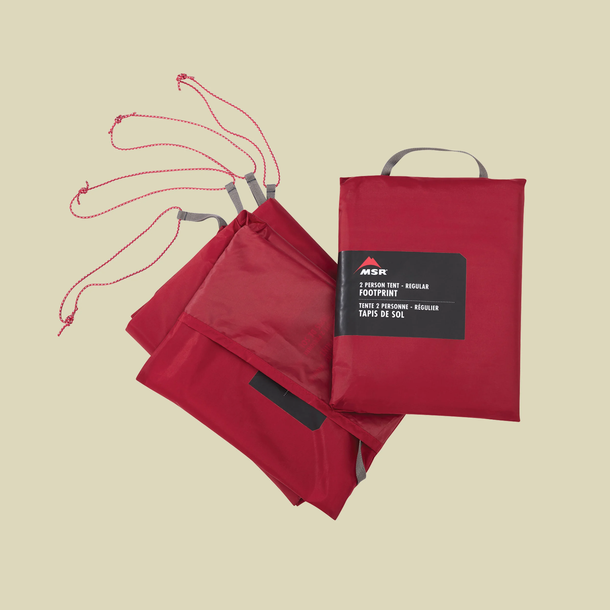 MSRFootprint Universal 2 Personen Regular Größe 208 x 122 cm Farbe red