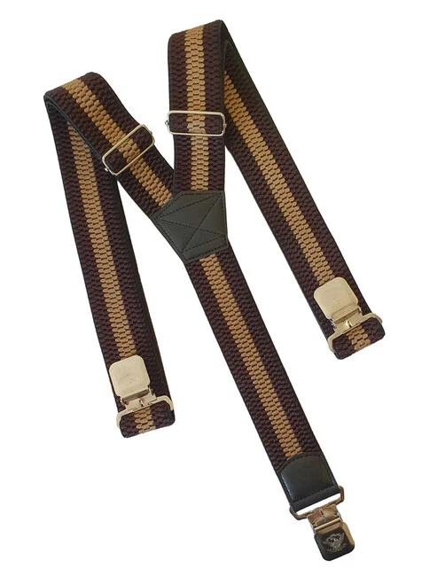 Natur Stripes Hosenclips, braun