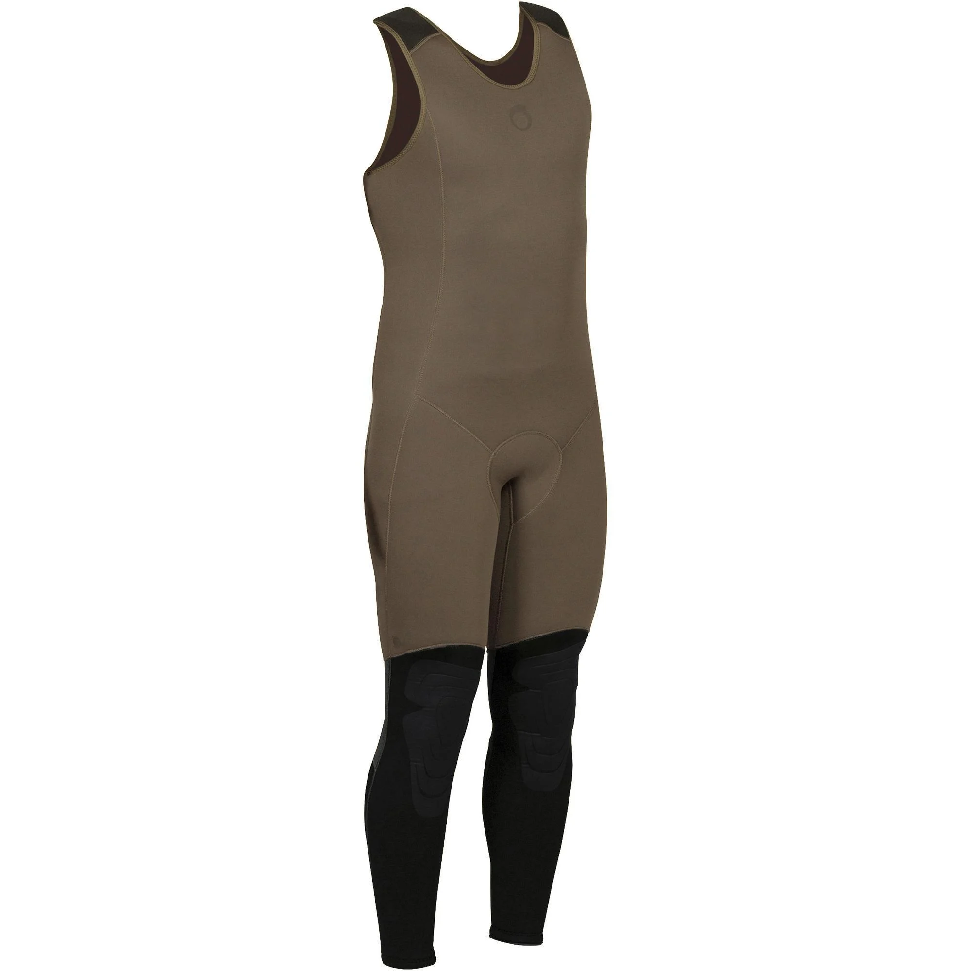Neoprenhose Trägerhose Apnoetauchen 7 mm SPF 100 khaki/grau