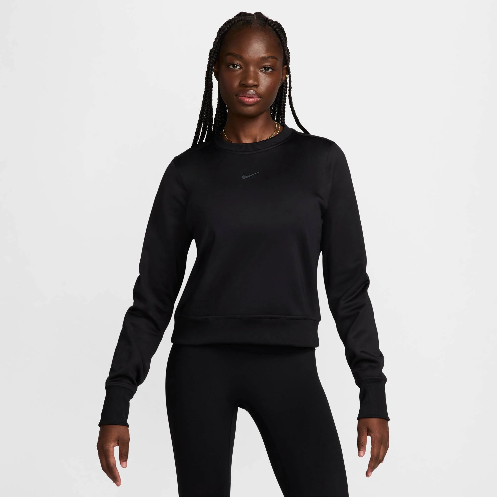 NIKE W NK ONE TF CREW LBR – Sportlicher Damenpullover