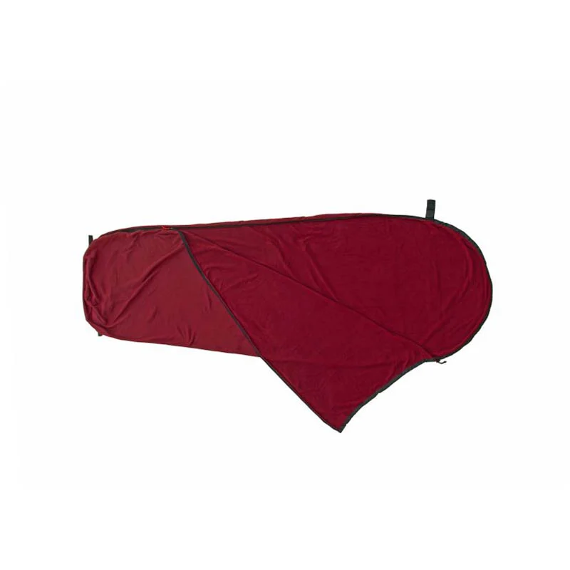 Origin Outdoors Sleeping Liner Mikrofleece Mumienform Bordeaux