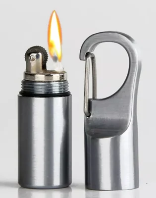 Origin Outdoors Storm Mini-Feuerzeug, Edelstahl