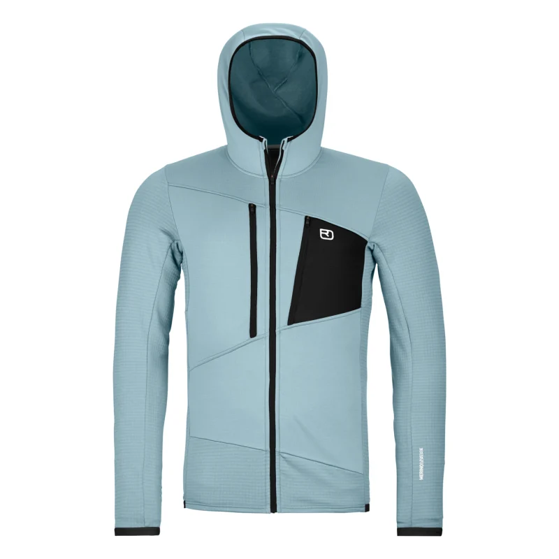 Ortovox Fleece Grid Hoody - Merino Fleecejacke - Herren | Hardloop