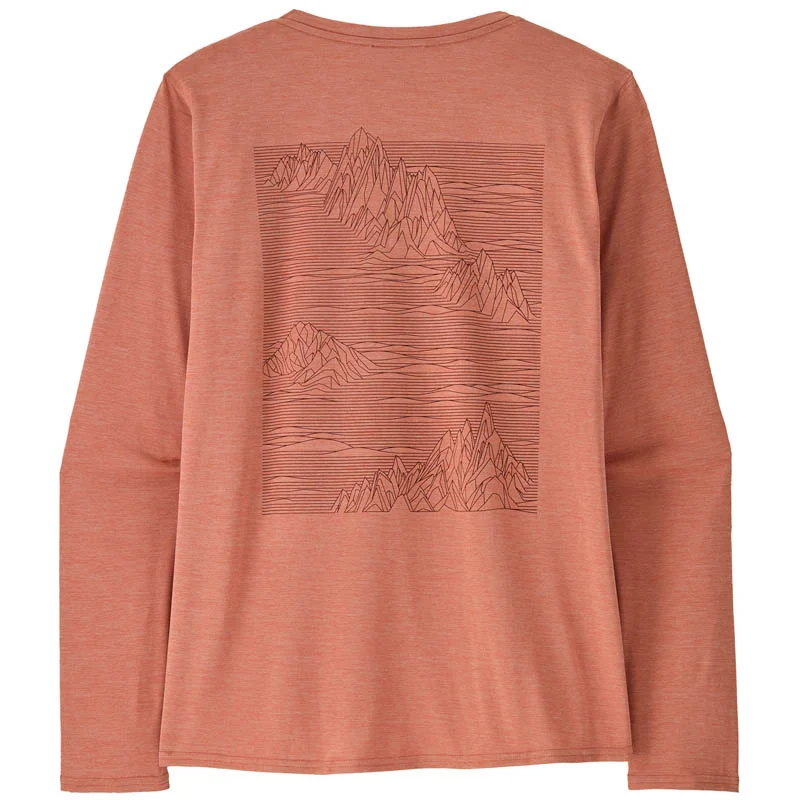 Patagonia Women L/S Cap Cool Daily Graphic Shirt Strataspire: Moment Pink X-Dye