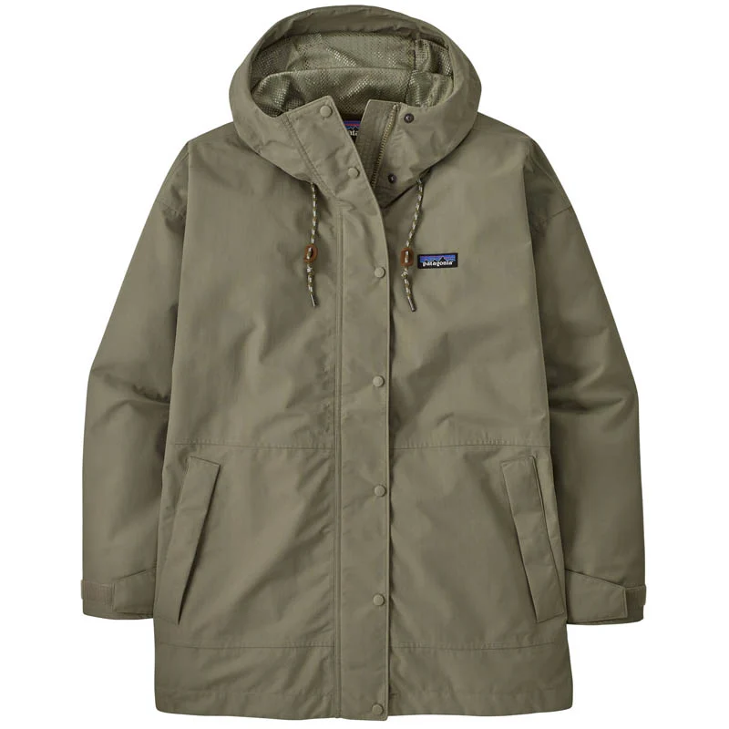 Patagonia Women Outdoor Everyday Rain Jacket River Rock Green
