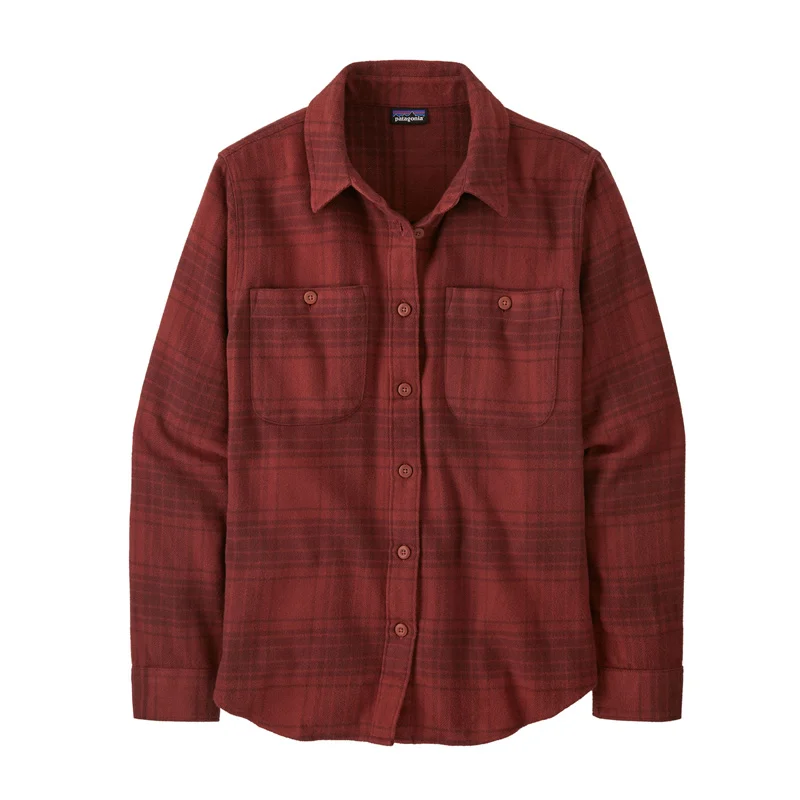 Patagonia Womens Fjord Flannel Shirt Cascade: Oxide Red (Auslaufware)