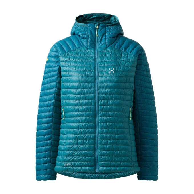 Piumino con cappuccio da donna Haglöfs L.I.M Mimic II - Mountain Teal/Deep Teal