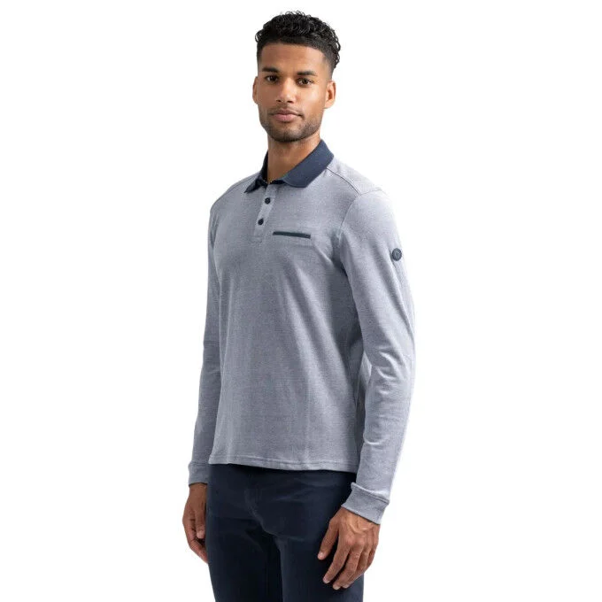 Polo Homme à manches longues Sun Valley Belviuw - Indigo sombre
