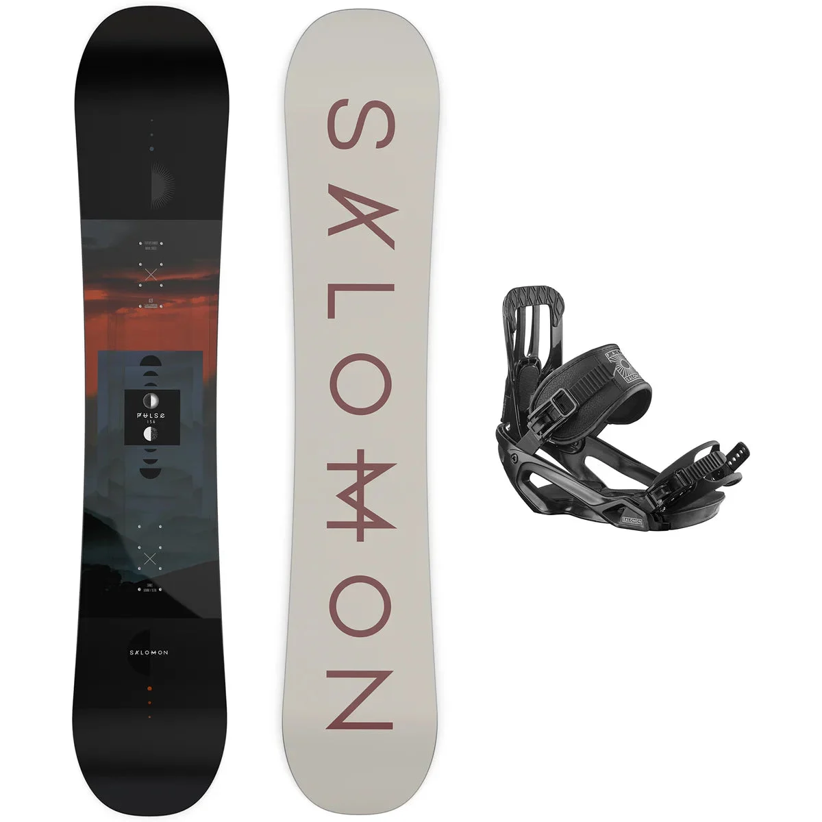 SALOMON BOARD SET PULSE+PACT BLACK Snowboard