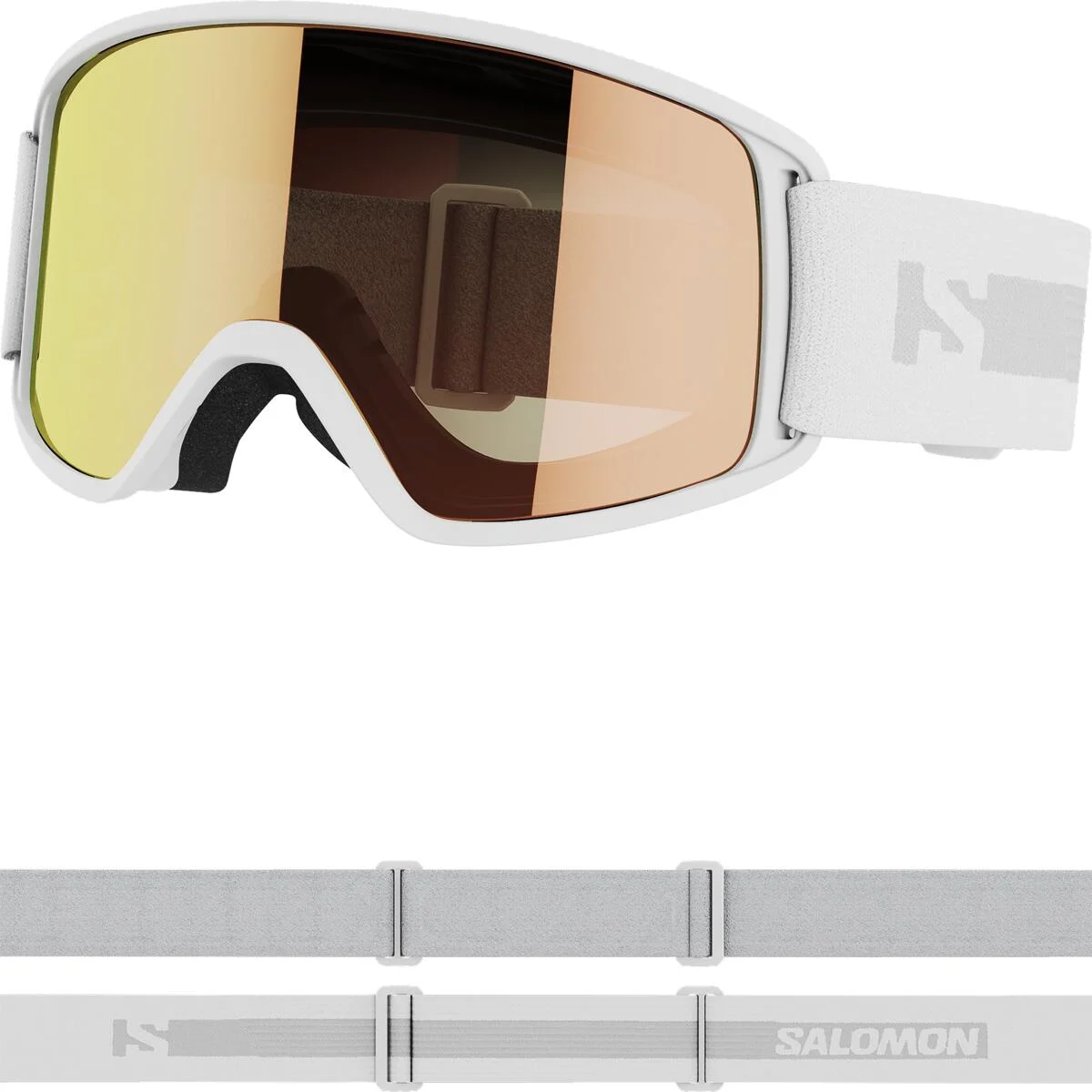 SALOMON FORCE PHOTO White/All w RED Skibrille