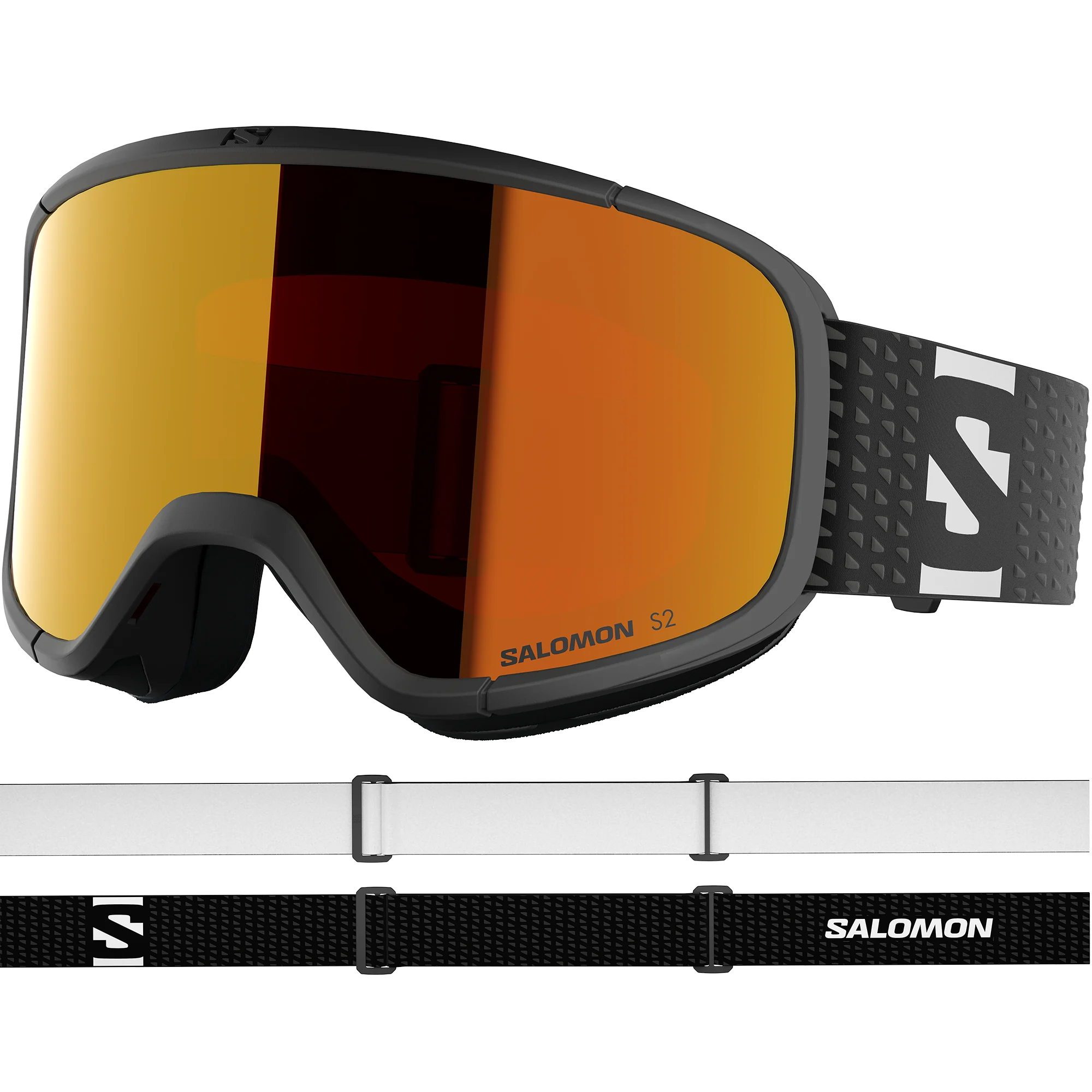 SALOMON GOGGLES AKSIUM 2.0 Skibrille Black/Mid Red