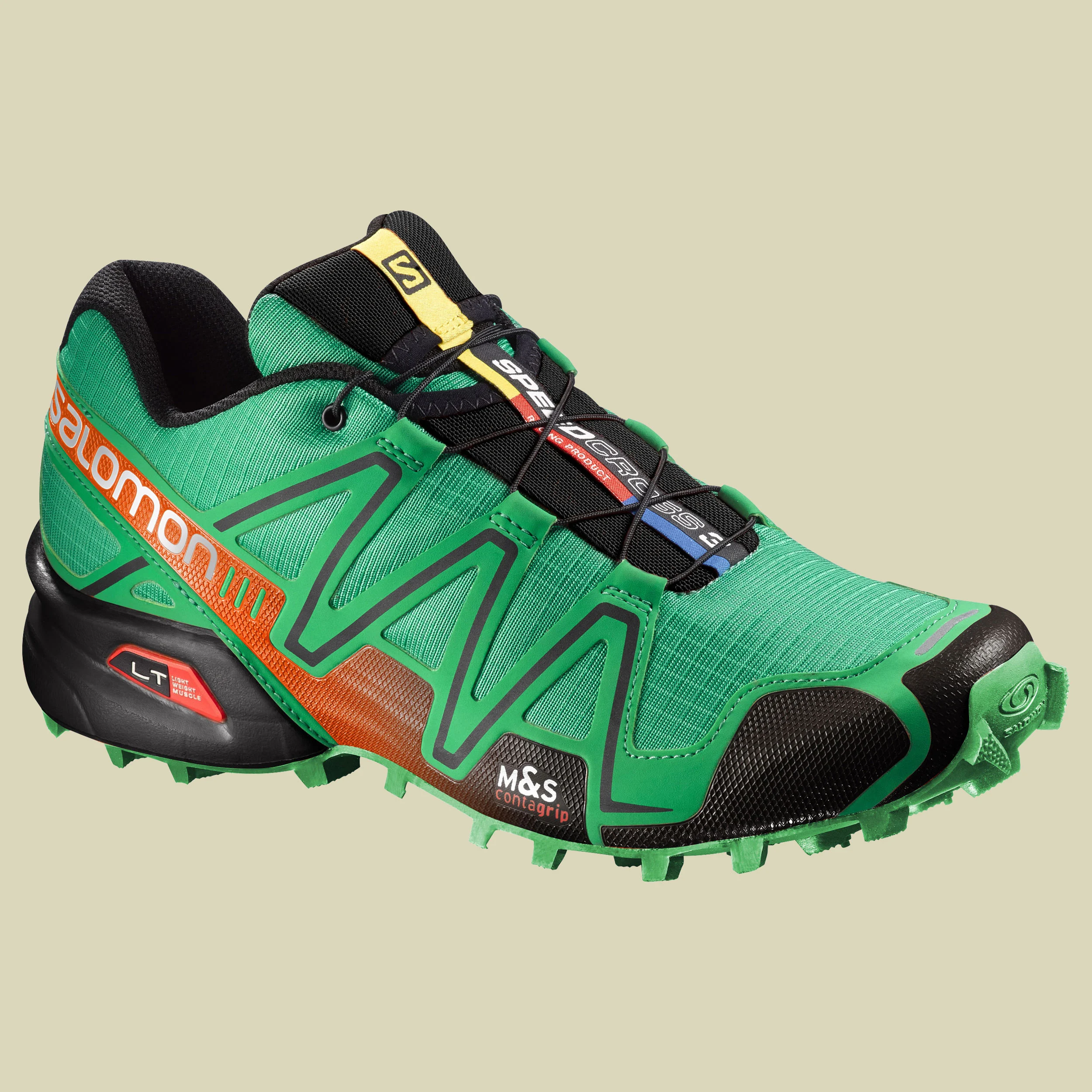 SalomonSpeedcross 3 Men Größe UK 7,5 Farbe real green-tomato red-black
