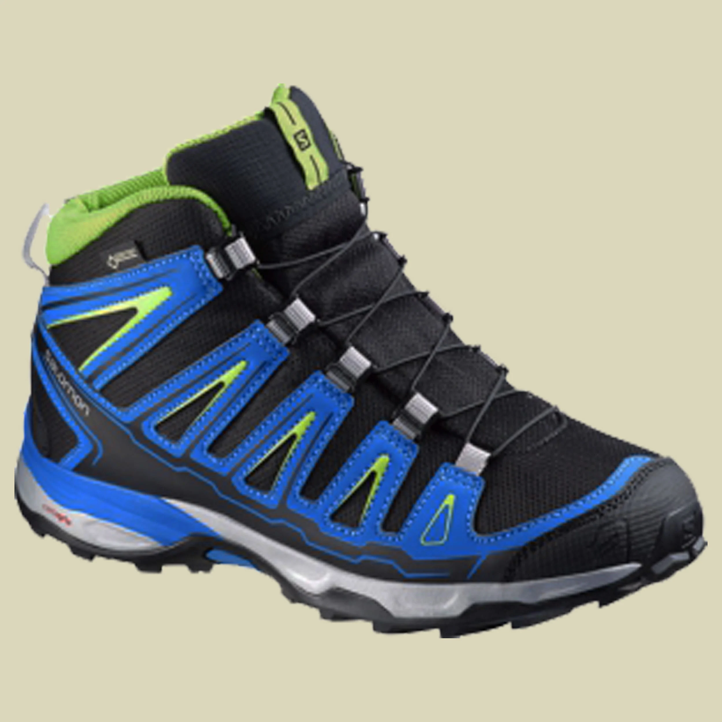 SalomonX-Ultra Mid GTX Junior Größe 31 Farbe black-union blue-granny green