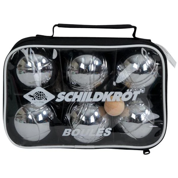 SCHILDKRÖT Boule-Set Boccia Petanque 6 Kugeln Stahl