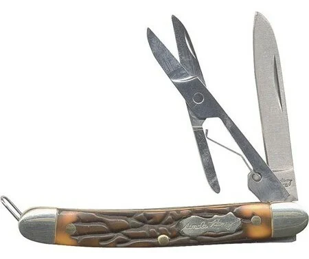 Schrade Uncle Henry 2 3/4" Gambler Taschenmesser 4,4 cm, Staglon Kunststoff, mit Schere