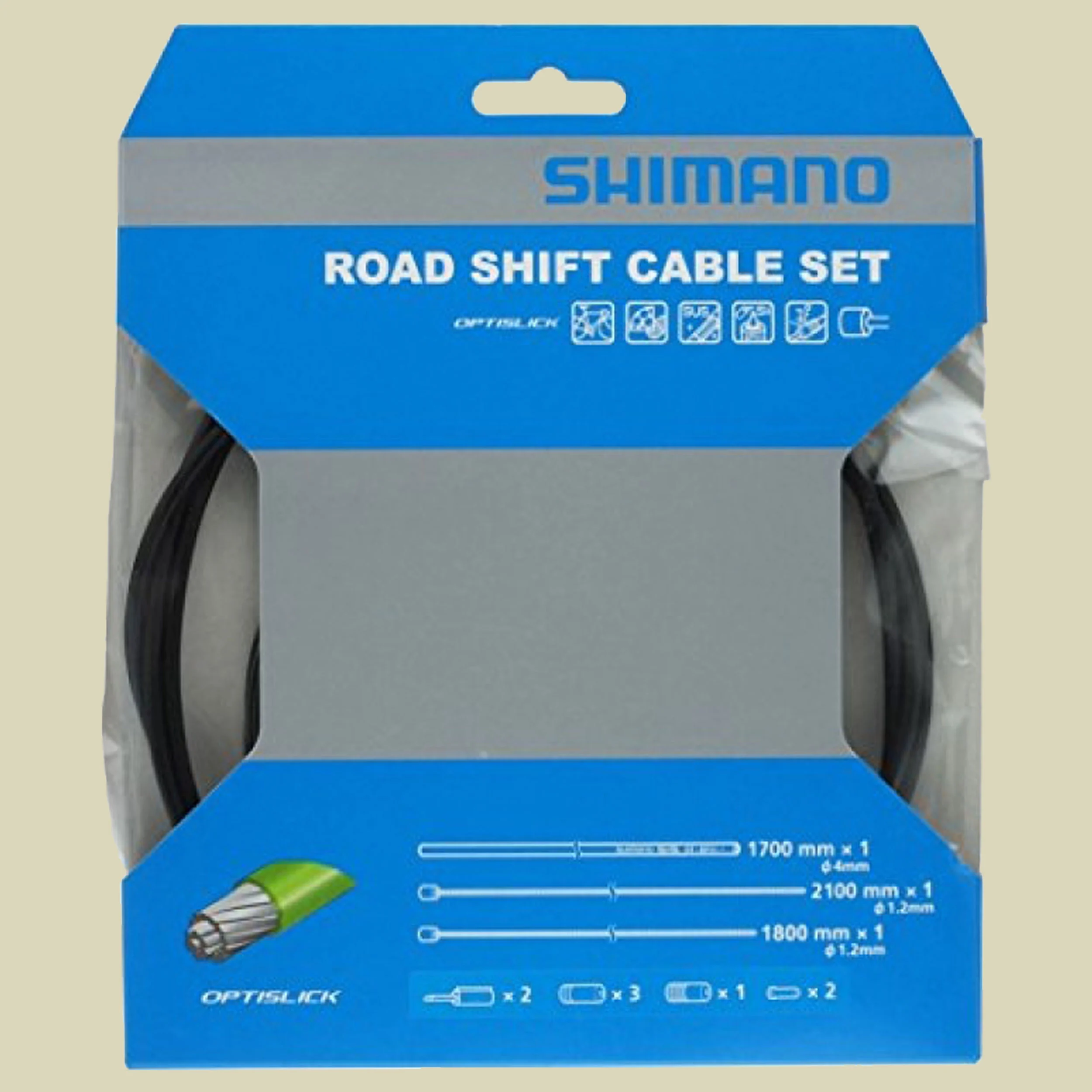 ShimanoSchaltzug-Set Road Optislick Farbe schwarz