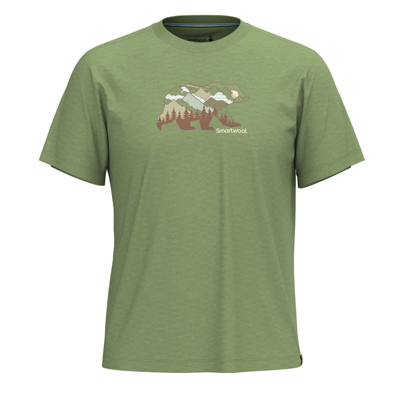 Smartwool Bear View Short Sleeve Graphic Tee Fern Green (Auslaufware)