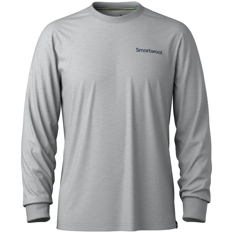Smartwool Gondola View Long Sleeve Graphic Tee Light Gray Heather