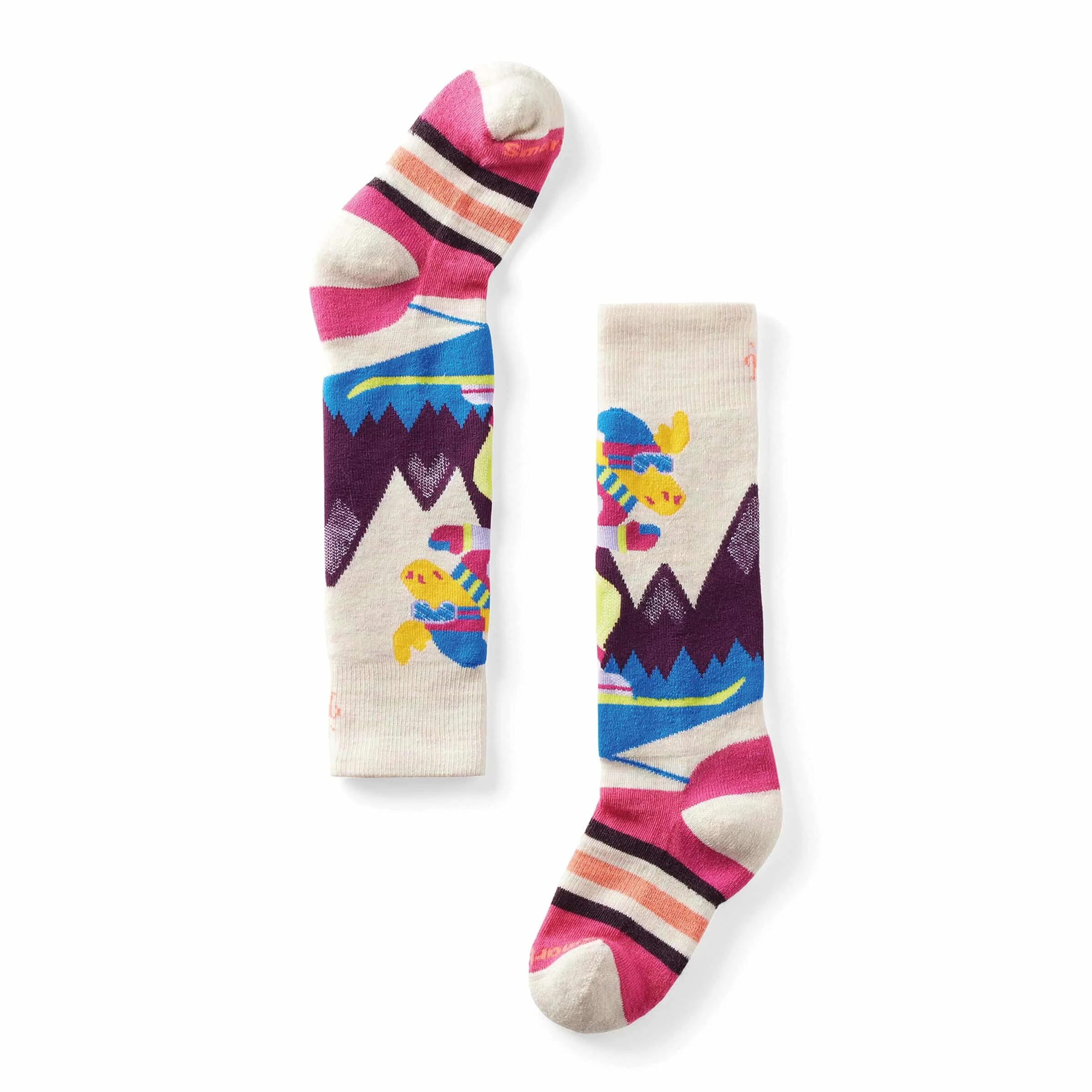 Smartwool Kids Wintersportsocken Full Cush Mountain Moose Print OTC Moonbeam