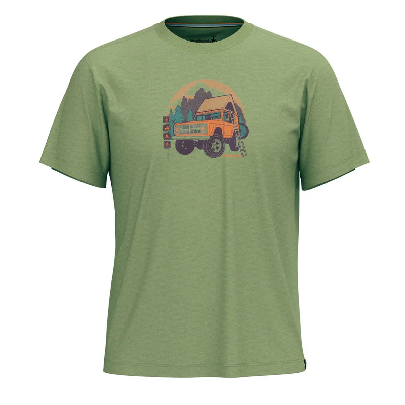 Smartwool Long Weekend Short Sleeve Graphic Tee Fern Green (Auslaufware)