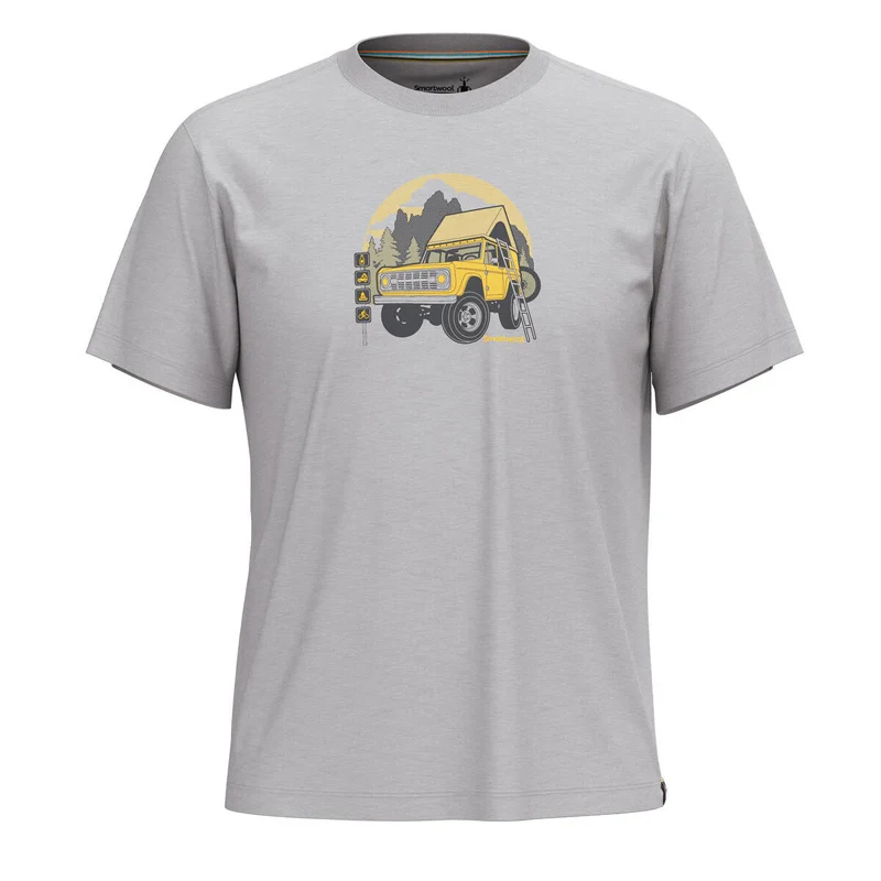 Smartwool Long Weekend Short Sleeve Graphic Tee Light Gray Heather (Auslaufware)