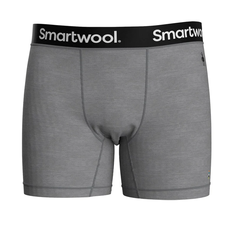 Smartwool Men Active Boxer Brief Medium Gray Heather
