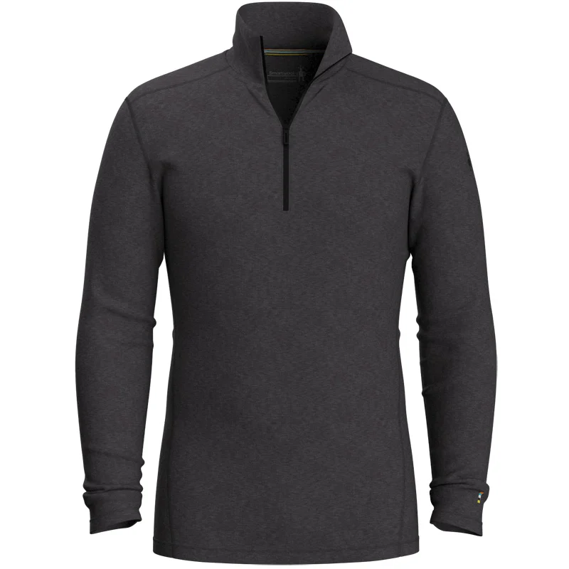 Smartwool Men Classic Thermal Merino Base Layer 1/4 Zip Charcoal Heather