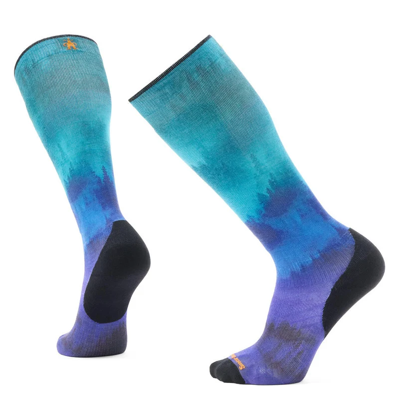 Smartwool Ski Targeted Cushion Compression Print OTC Socks Blacksupersale