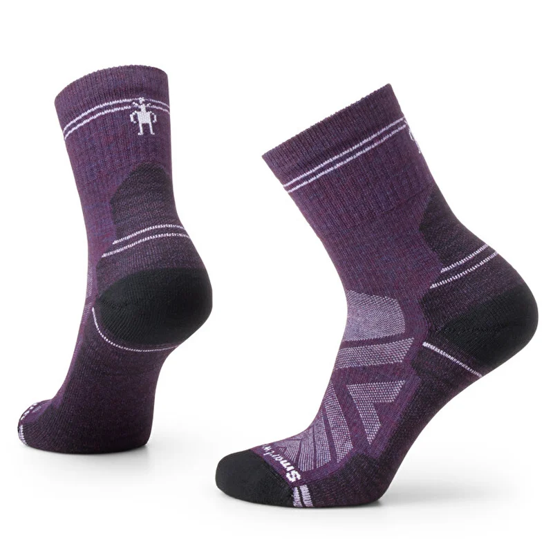 Smartwool Women Hike Light Cushion Mid Crew Socks Purple Iris