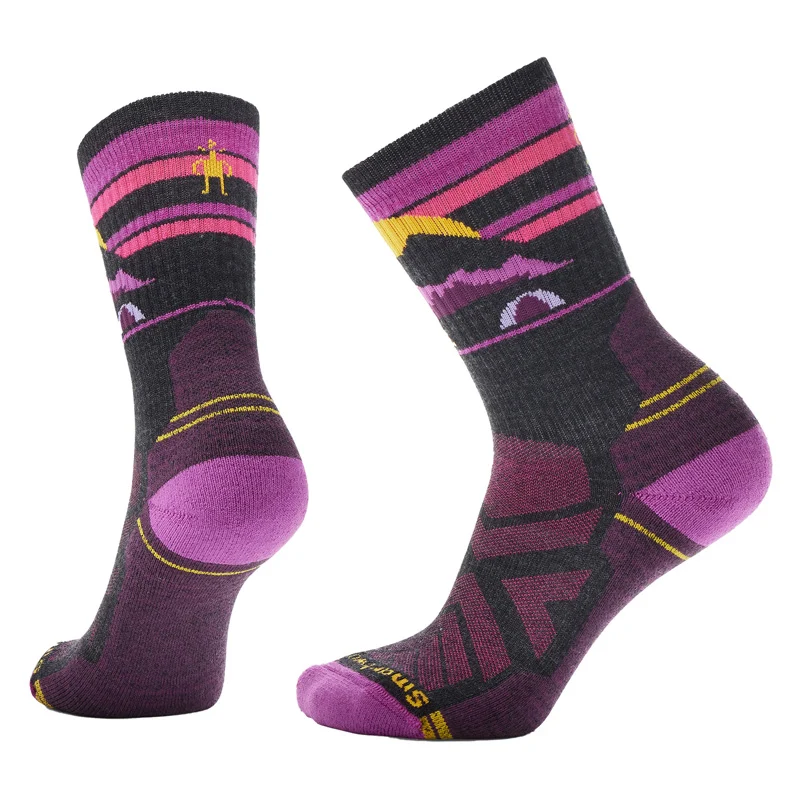 Smartwool Women Hike Light Cushion Mountain Moon Crew Socks Charcoal (Auslaufware)