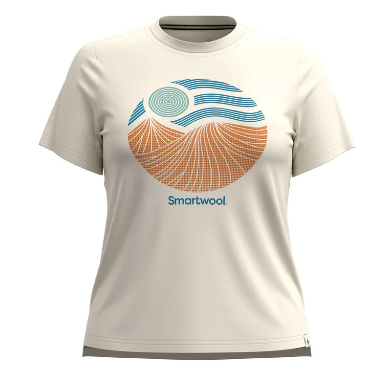 Smartwool Women Horizon View Short Sleeve Graphi Almond (Auslaufware)