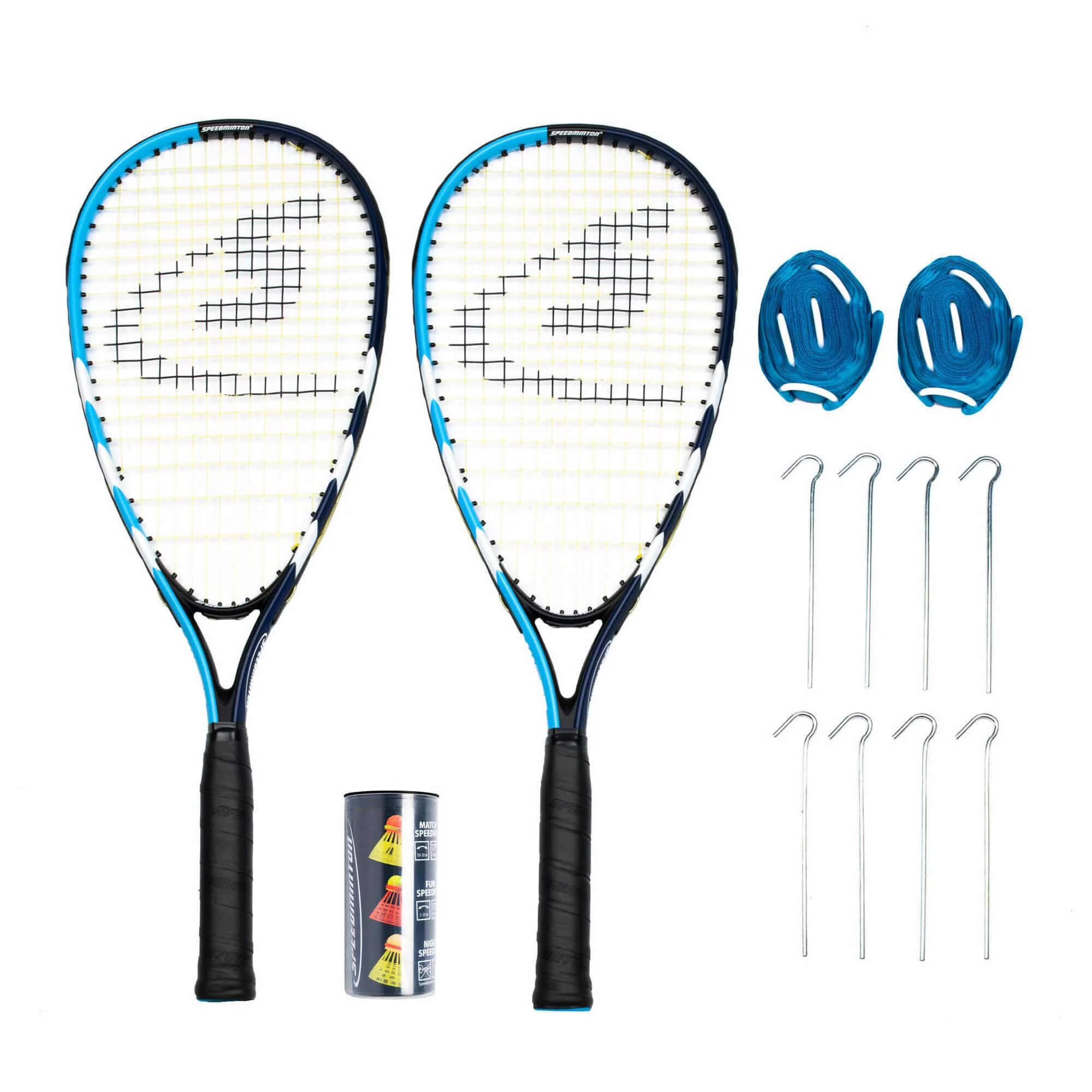 Speedminton-Set S65+ 2 Schläger, Federbälle und Spielfeldmarkierung