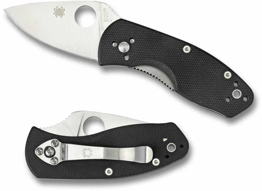 Spyderco Ambitious kleinstes Taschenmesser 5,7 cm, schwarz, G10